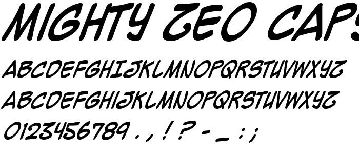Mighty Zeo Caps 2.0 Bold font